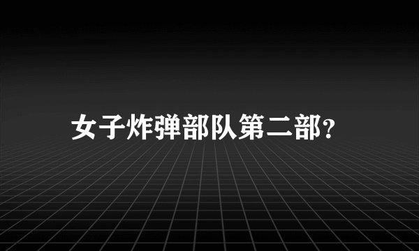 女子炸弹部队第二部？