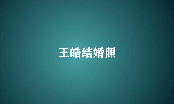 王皓结婚照
