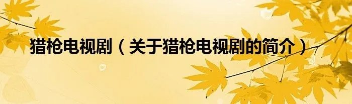 猎枪电视剧（关于猎枪电视剧的简介）