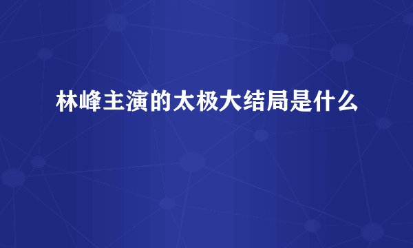 林峰主演的太极大结局是什么