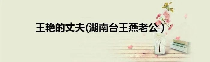 王艳的丈夫(湖南台王燕老公）