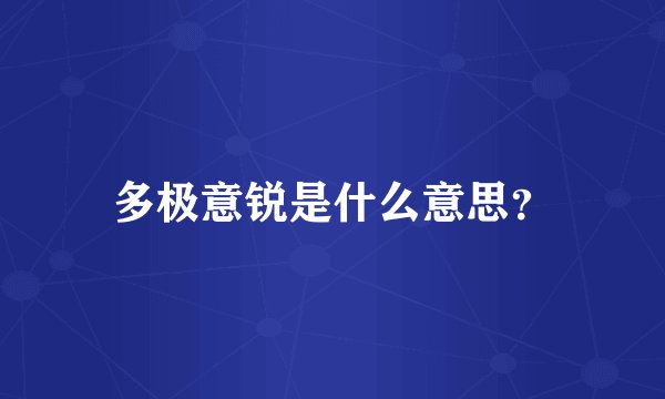 多极意锐是什么意思？