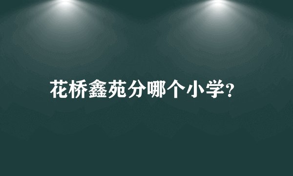 花桥鑫苑分哪个小学？