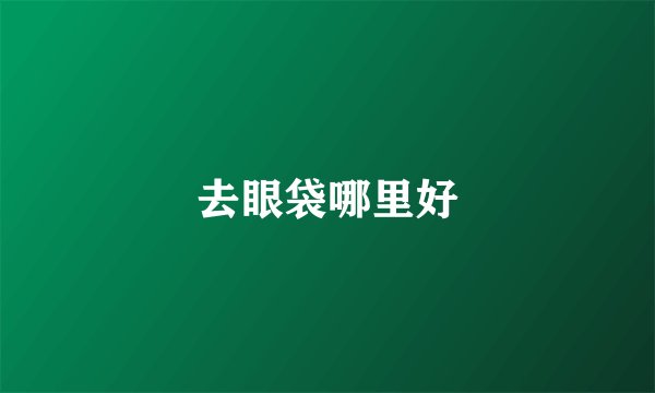 去眼袋哪里好