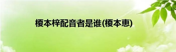 榎本梓配音者是谁(榎本恵)