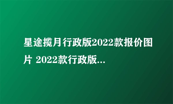 星途揽月行政版2022款报价图片 2022款行政版仅售22万一辆_飞外网