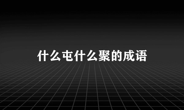 什么屯什么聚的成语