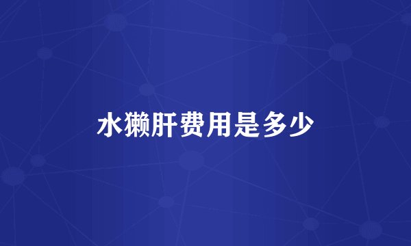 水獭肝费用是多少