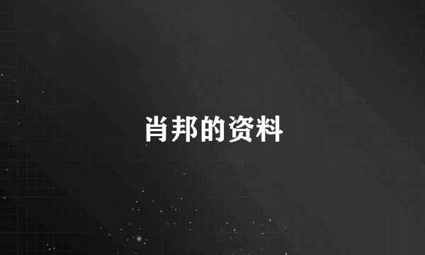肖邦的资料
