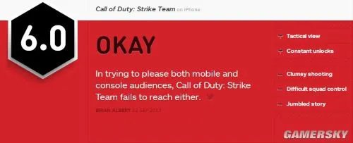 《使命召唤:突击队(Call of Duty: Strike Team)》IGN 6.0分 尴尬的粗制滥造