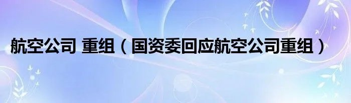 航空公司 重组（国资委回应航空公司重组）