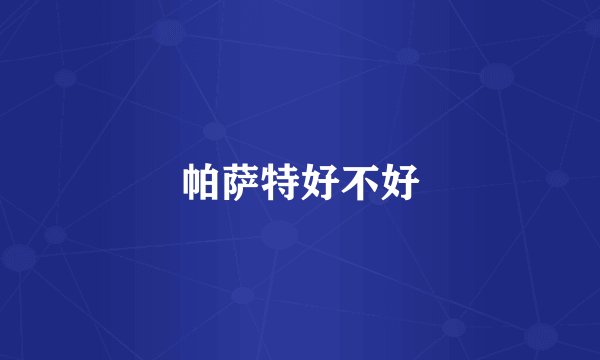 帕萨特好不好