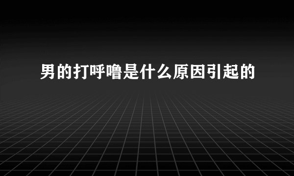 男的打呼噜是什么原因引起的