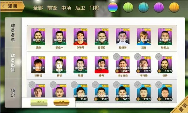 球员名单