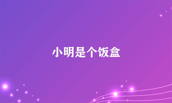 小明是个饭盒