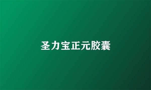圣力宝正元胶囊