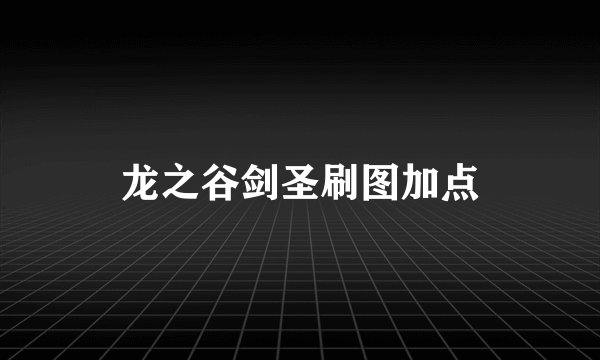 龙之谷剑圣刷图加点