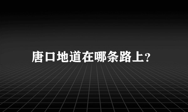 唐口地道在哪条路上？