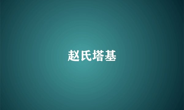 赵氏塔基