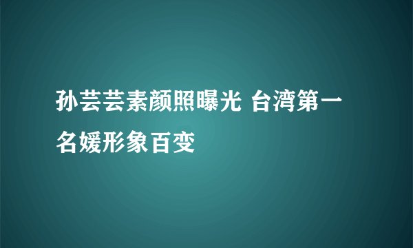 孙芸芸素颜照曝光 台湾第一名媛形象百变