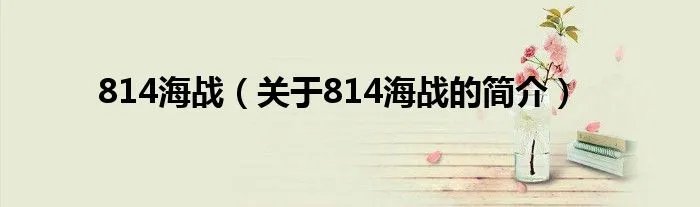 814海战(关于814海战的简介)