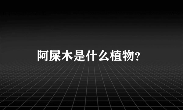 阿屎木是什么植物？