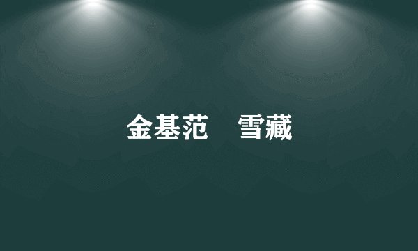 金基范 雪藏
