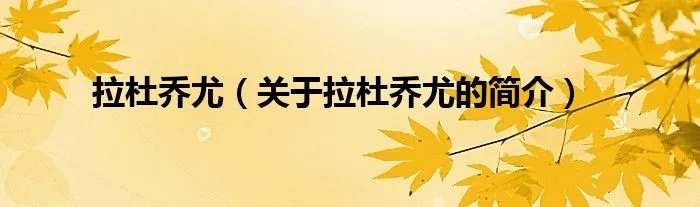 拉杜乔尤（关于拉杜乔尤的简介）