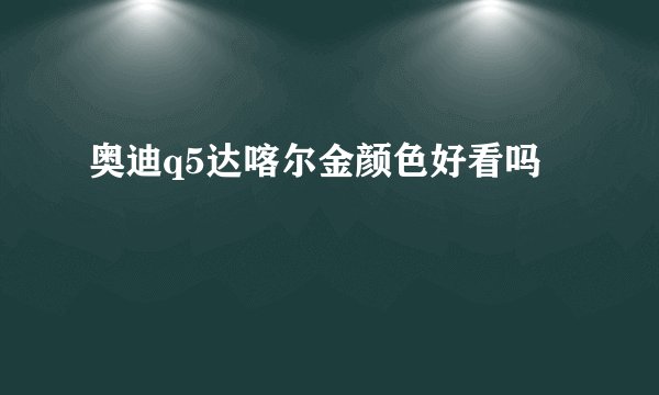 奥迪q5达喀尔金颜色好看吗