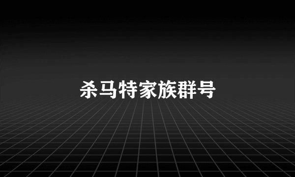 杀马特家族群号