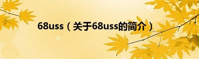 68uss（关于68uss的简介）