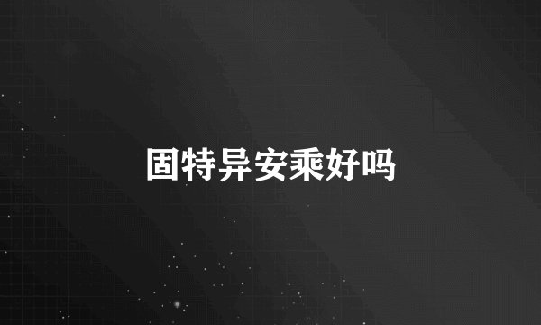 固特异安乘好吗