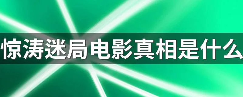 惊涛迷局电影真相是什么 惊涛迷局简介