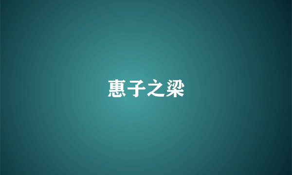 惠子之梁