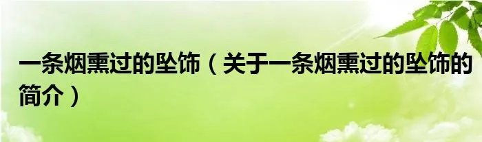 一条烟熏过的坠饰（关于一条烟熏过的坠饰的简介）