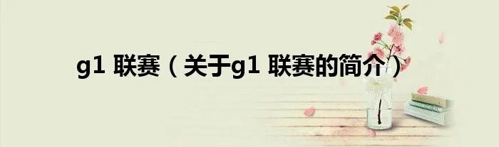 g1 联赛（关于g1 联赛的简介）