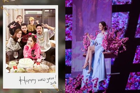 杨幂曝爱泡脚养生 跨年扔西红柿超级美丽