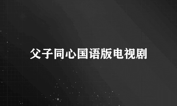 父子同心国语版电视剧