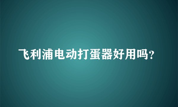 飞利浦电动打蛋器好用吗？