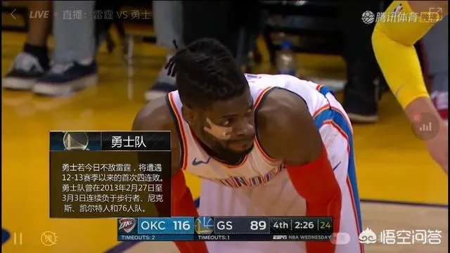 勇士败于雷霆后已经4连败了,这是怎么回事?你怎么看?