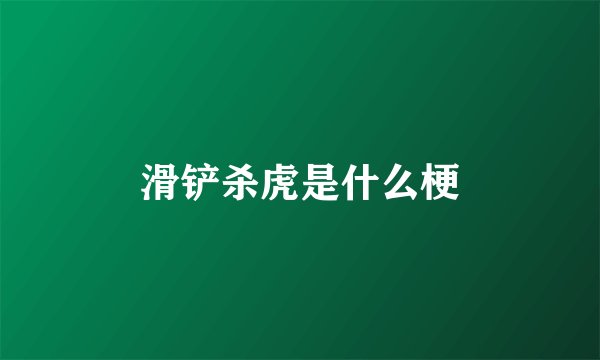 滑铲杀虎是什么梗