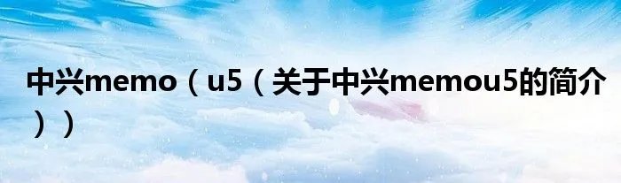 中兴memo（u5（关于中兴memou5的简介））