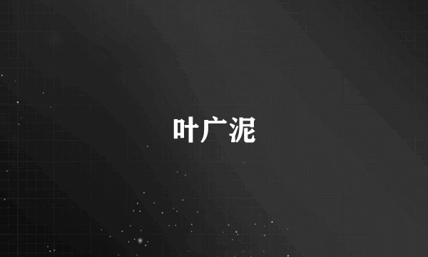 叶广泥
