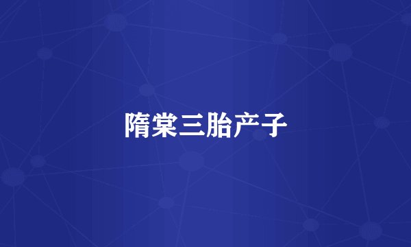 隋棠三胎产子