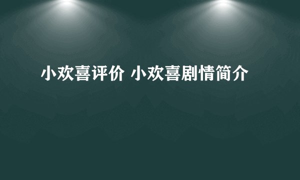 小欢喜评价 小欢喜剧情简介