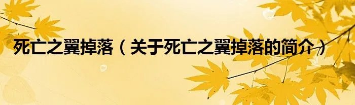 死亡之翼掉落（关于死亡之翼掉落的简介）
