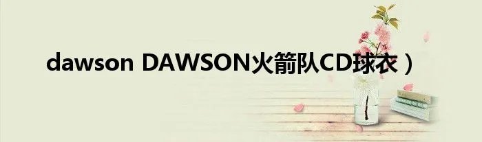 dawson DAWSON火箭队CD球衣）