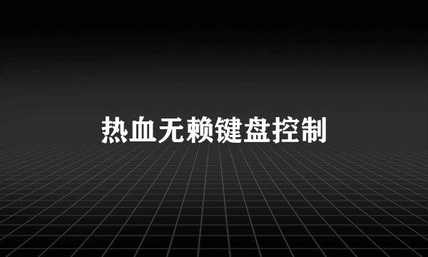 热血无赖键盘控制