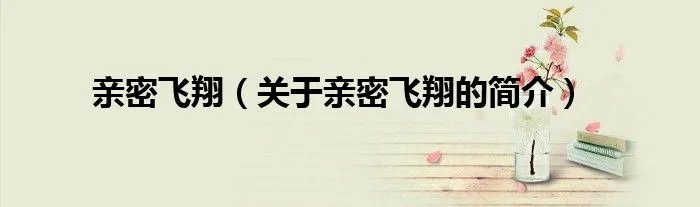 亲密飞翔（关于亲密飞翔的简介）