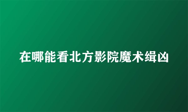 在哪能看北方影院魔术缉凶